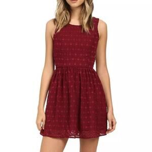 NEW Jack BB Dakota Merlot Burgundy Sleeveless Chiffon Lined Dress | 8